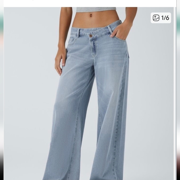 HALARA Denim - HALARA XL Light Blue Denim Pants